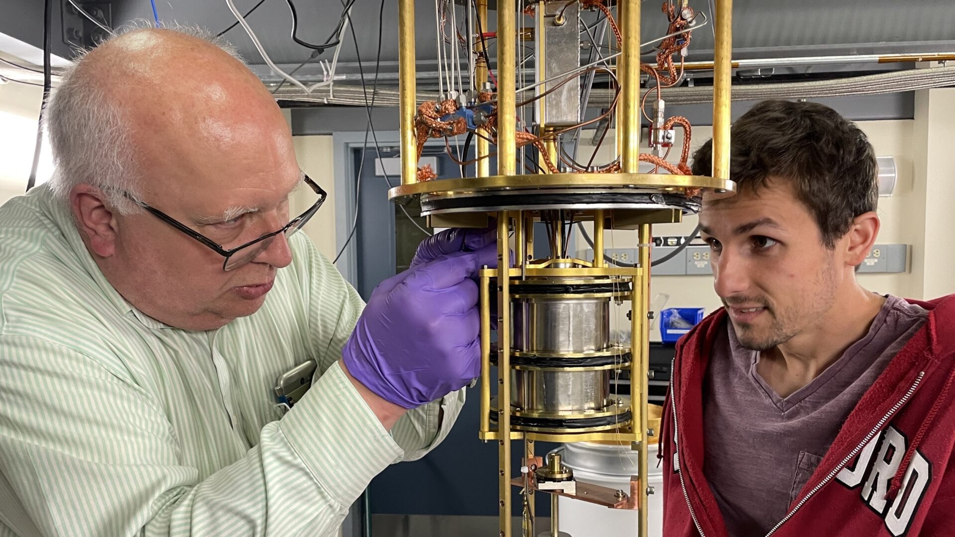 Professor and Principal Investigator Steve Lamoreaux, and Associate Research Scientist Michael Jewell.