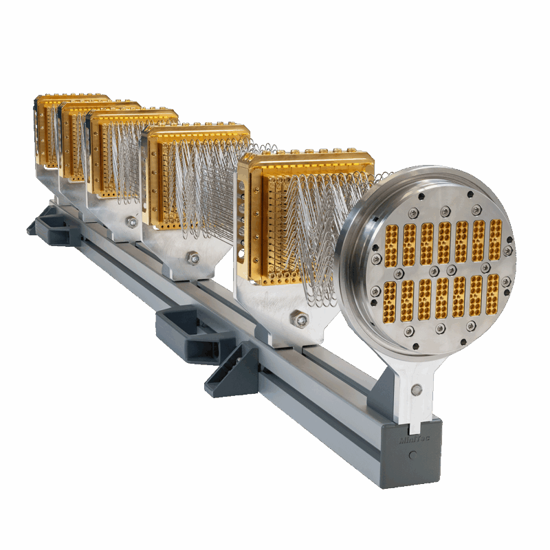 Bluefors High-Density Wiring with Huber-Suhner Connectors