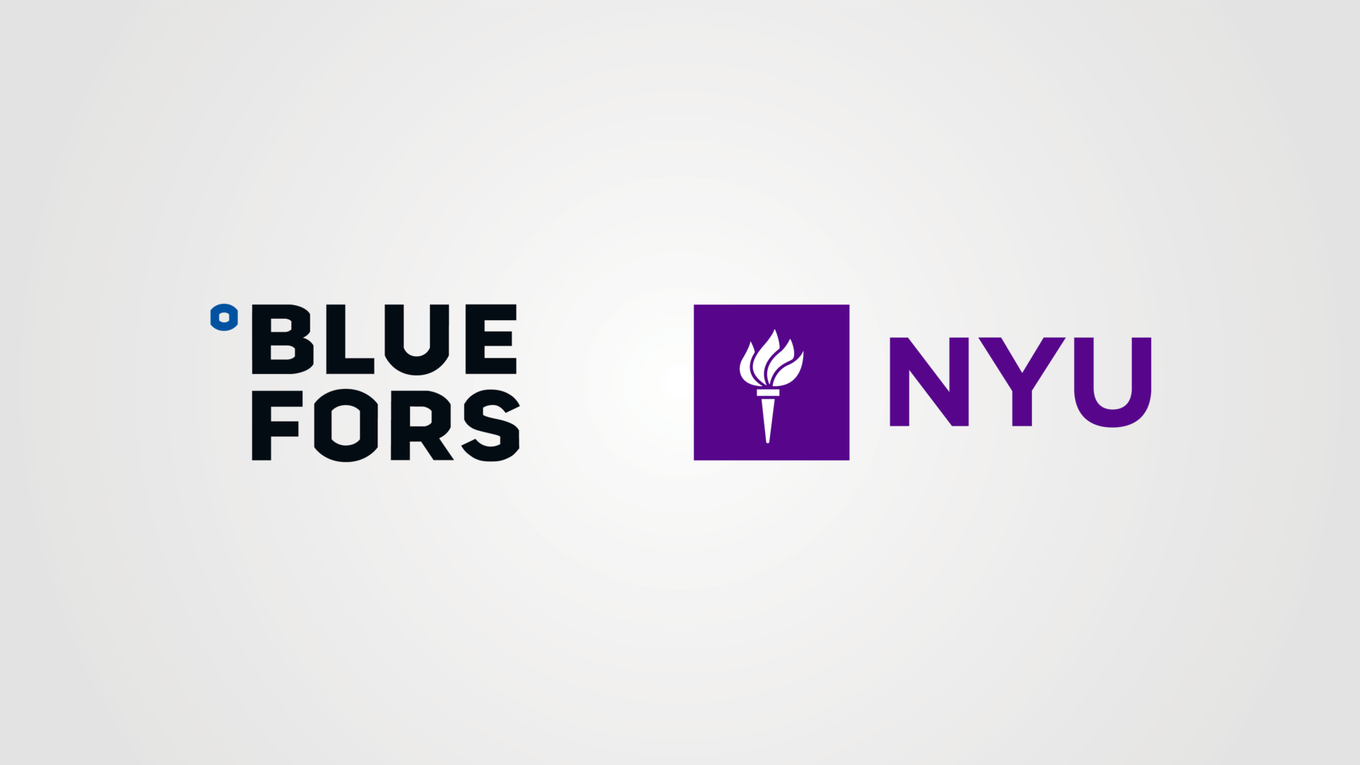 Bluefors and NYU logos