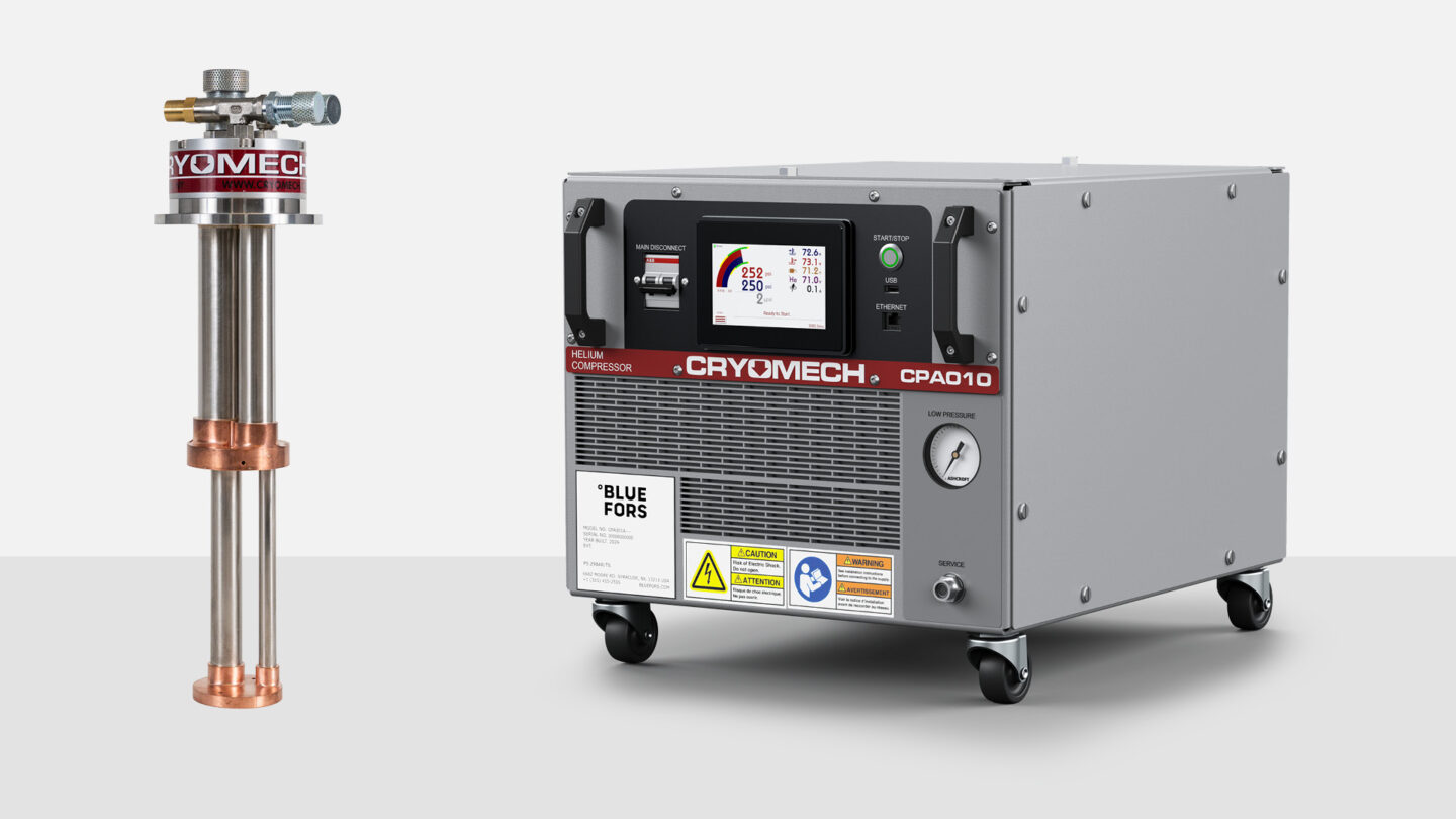 Cryomech PT205 Pulse Tube Cryocooler and the CPA010 Compressor Package