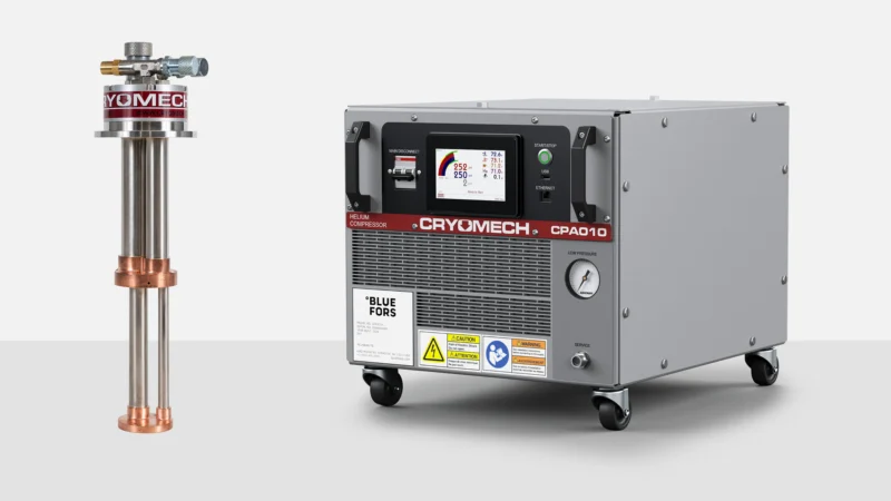 Cryomech PT310-RM Integrated Into Bluefors Dilution Refrigerators